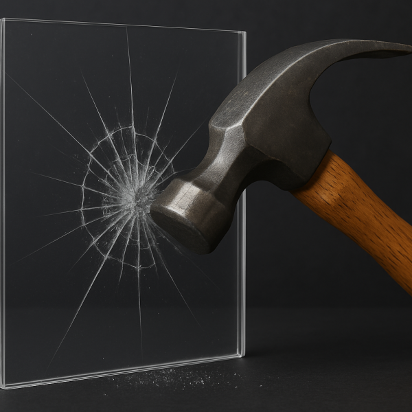 Marteau qui brise une vitre